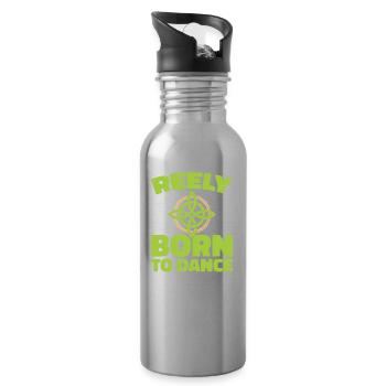 Irish Dance Irischer Tanz - Water bottle with straw - silver - Right