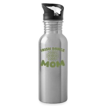 Irish Dance Irischer Tanz - Trinkflasche mit integriertem Trinkhalm - Lightsilver - Rechts