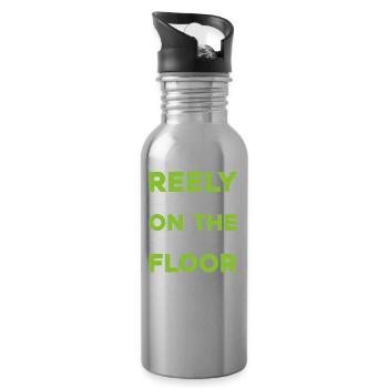 Irish Dance Irischer Tanz - Trinkflasche mit integriertem Trinkhalm - Lightsilver - Rechts