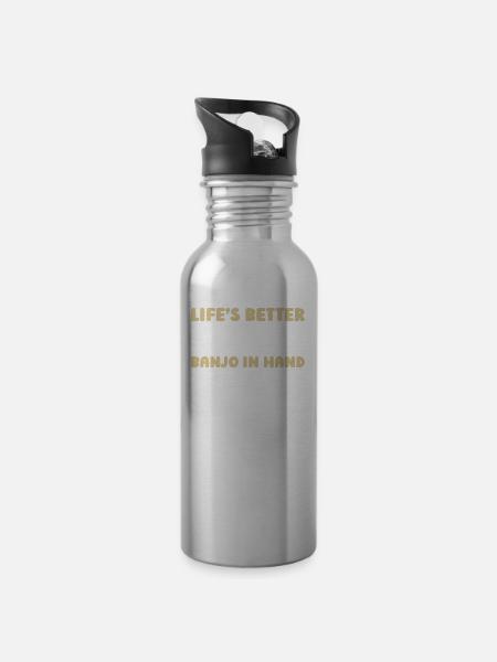 Banjo - Trinkflasche mit integriertem Trinkhalm -