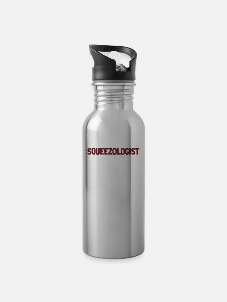 Akkordeon - Trinkflasche mit integriertem Trinkhalm - 
