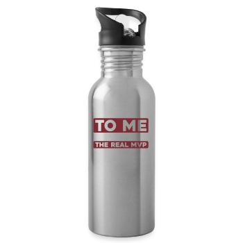 Accordion - Water bottle with straw - silver - Right