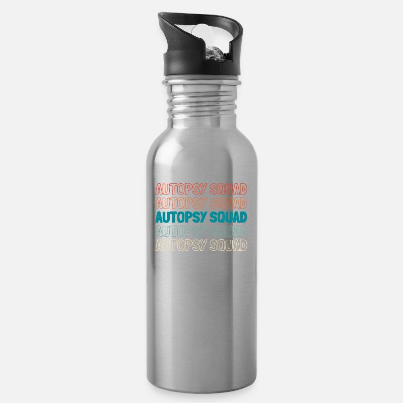 Intensivpfleger Kader - Trinkflasche mit integriertem Trinkhalm - Lightsilver