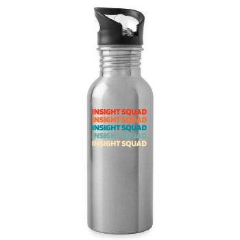 Dental Caregiver Cadre - Water bottle with straw - silver - Right