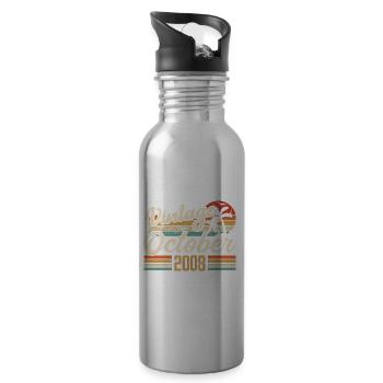 October 2008 Birthday Gift - 2008 - Water bottle with straw - silver - Right