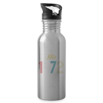 July 1972 - 50th birthday gift. Awesome. - Water bottle with straw - silver - Right