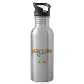 So sieht ein richtig cooler Hausmeister aus - Trinkflasche mit integriertem Trinkhalm - Lightsilver - Rechts