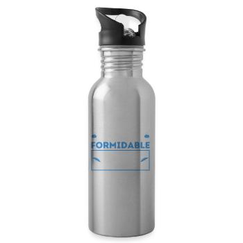 Remerciements Maitre Formidable Cadeau Enseignants - Gourde avec paille intégrée - argent clair - Droite