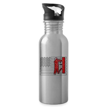 Wing Chun - Water bottle with straw - silver - Right