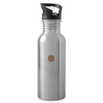 Mountain Sunset - Trinkflasche mit integriertem Trinkhalm - Lightsilver - Rechts