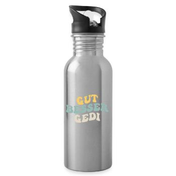Gut Besser Gedi - Trinkflasche mit integriertem Trinkhalm - Lightsilver - Rechts