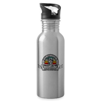 If my rottweiler funny saying - Water bottle with straw - silver - Right