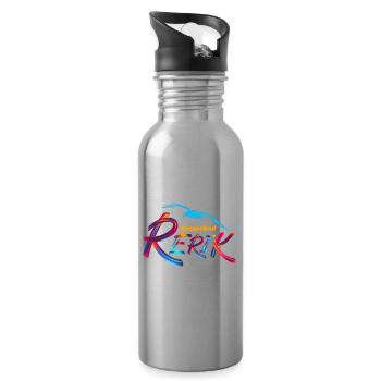 Rerik Ostseebad Möwe - Trinkflasche mit integriertem Trinkhalm - Lightsilver - Rechts