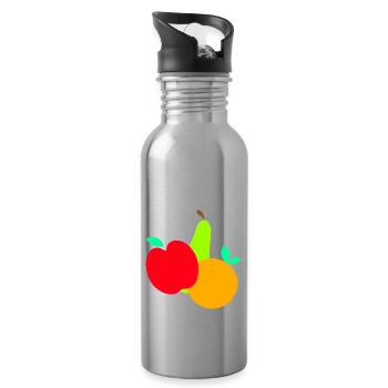 Fruits Fruits Végétal - Gourde avec paille intégrée - argent clair - Droite