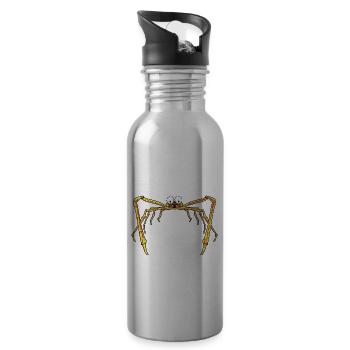 japanisch Riesenkrabbe Riesenkrabben Krebse Japan - Trinkflasche mit integriertem Trinkhalm - Lightsilver - Rechts
