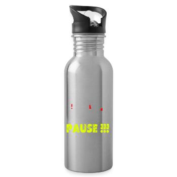 Ich mach mal Pause ! Gamer Nerd Problem Wlan Akku - Trinkflasche mit integriertem Trinkhalm - Lightsilver - Rechts