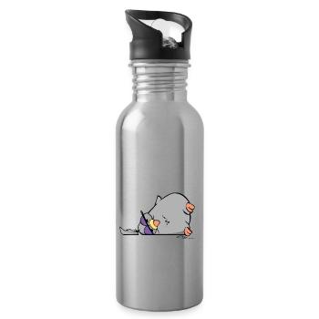 Taube Detlef 01 - Gourde avec paille intégrée - argent clair - Droite