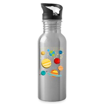 Bauble Christmas Solar System - Water bottle with straw - silver - Right