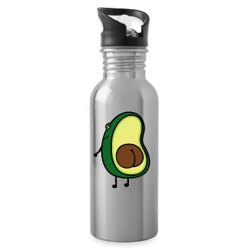 avocado - Water bottle with straw - silver - Right
