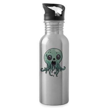 Méduse Halloween Zombie - Gourde avec paille intégrée - argent clair - Droite