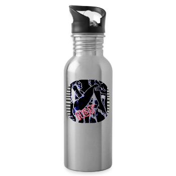 HOT (COVER/IMAGE) !! - Water bottle with straw - silver - Right