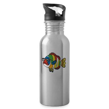 Fish Colorful Nemo Glasses Swimming - Water bottle with straw - silver - Right