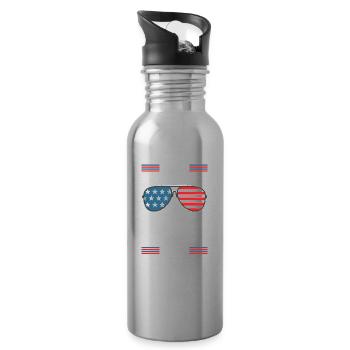 All American Boy American Parade on July 4 - Water bottle with straw - silver - Right
