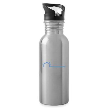 Ich Brauche Ihre Einträge Für Den Immobilienmakler - Trinkflasche mit integriertem Trinkhalm - Lightsilver - Rechts