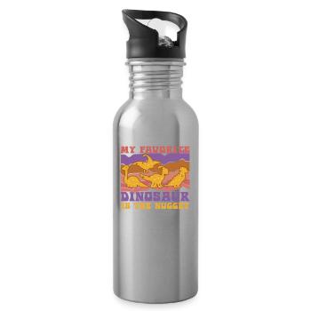 Meine - Trinkflasche mit integriertem Trinkhalm - Lightsilver - Rechts
