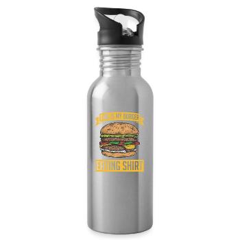 This is my burger, the clothes for hamburgers - Water bottle with straw - silver - Right
