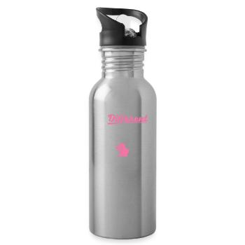 Be Different For Belly Dancer - Water bottle with straw - silver - Right