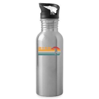 So Geht Retro-snowboarder Für Snowboarder - Trinkflasche mit integriertem Trinkhalm - Lightsilver - Rechts