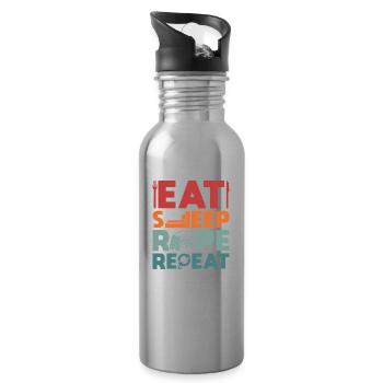 Eat sleeping rope Repeat skipping rope - Water bottle with straw - silver - Right