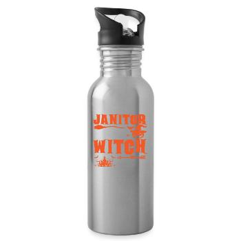 Caretaker By Day Witch By Night Caretaker - Water bottle with straw - silver - Right
