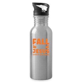Verlieben Sie Sich In Jesus, Er Verlässt Halloween - Trinkflasche mit integriertem Trinkhalm - Lightsilver - Rechts