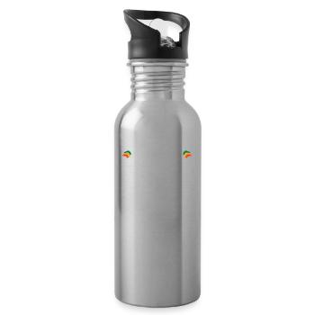 I Am Black History Afroamerikaner Juneteenth - Trinkflasche mit integriertem Trinkhalm - Lightsilver - Rechts