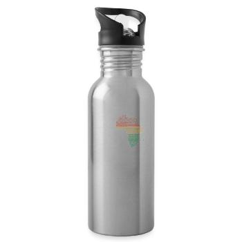 I Love Africa Black History - Water bottle with straw - silver - Right