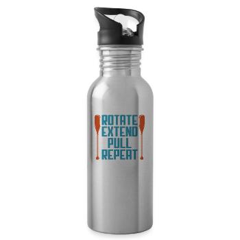 Rotate Expand Drag Repeat - Water bottle with straw - silver - Right