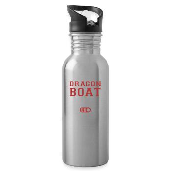 Dragon Boat Mode Dragon Boat Racing Paddler - Water bottle with straw - silver - Right