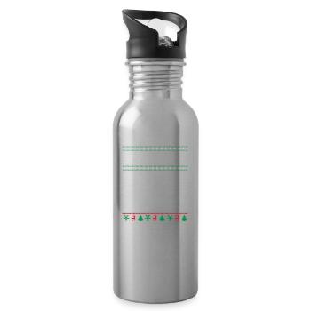 Besessene Weihnachtsstörung Weihnachten Xmas - Trinkflasche mit integriertem Trinkhalm - Lightsilver - Rechts