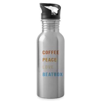 Beatbox - Trinkflasche mit integriertem Trinkhalm - Lightsilver - Rechts