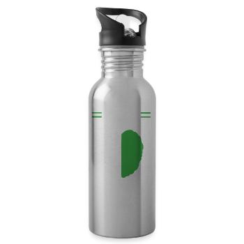 Gehirnverletzung Schlaganfall - Trinkflasche mit integriertem Trinkhalm - Lightsilver - Rechts