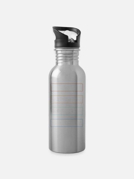 Bäcker Bäckerin Backen - Trinkflasche mit integriertem Trinkhalm - Lightsilver