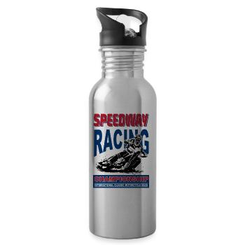 Speedway - Motorcycle Speedway - Trinkflasche mit integriertem Trinkhalm - Lightsilver - Rechts