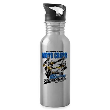 Sidecarcross - sidecar moto cross - Water bottle with straw - silver - Right