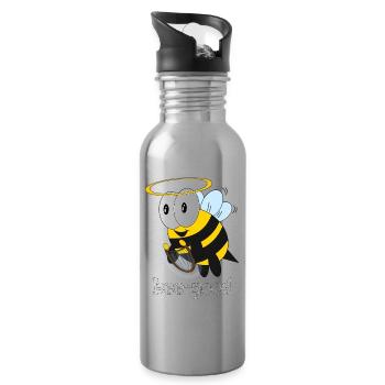 bee good - Trinkflasche mit integriertem Trinkhalm - Lightsilver - Rechts