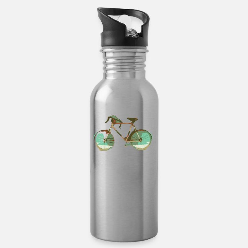 montagne vélo vélo VTT cycliste vélo - Gourde avec paille intégrée - argent clair