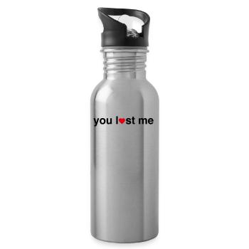 You Lost Me - Water bottle with straw - silver - Right