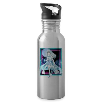 Cute Young Anime Manga - Water bottle with straw - silver - Right