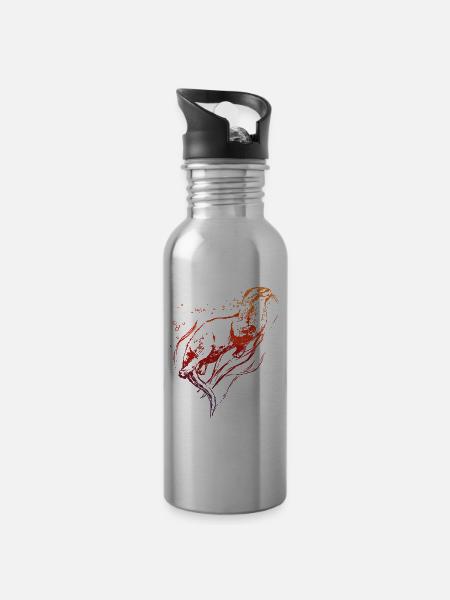 Otter - Trinkflasche mit integriertem Trinkhalm - Lightsilver